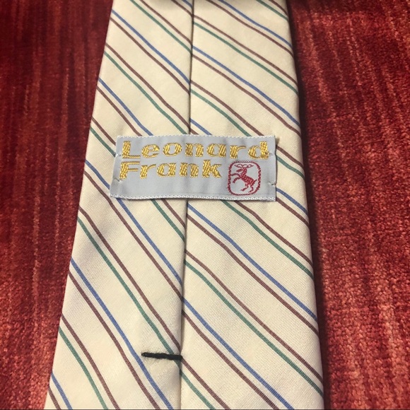 ✨Vintage-like new- Leonard Frank Striped Neck Tie✨ - Picture 3 of 6